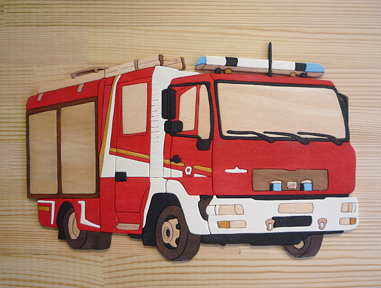Wandbild - Feuerwehrauto