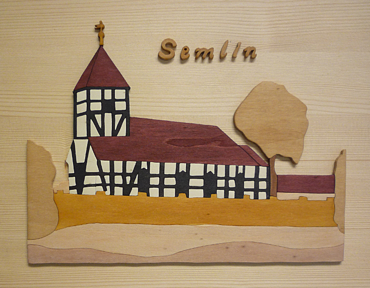 Wandbild Kirche Semlin